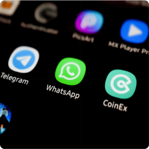 Captura de menú con Telegram y Whatsapp