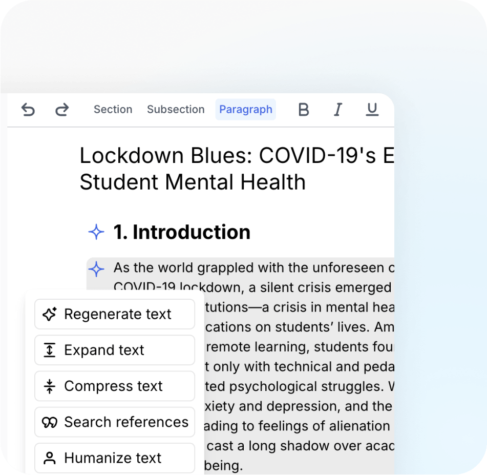 AI CV / plan of study. Screenshot of an educational platform with artificial intelligence