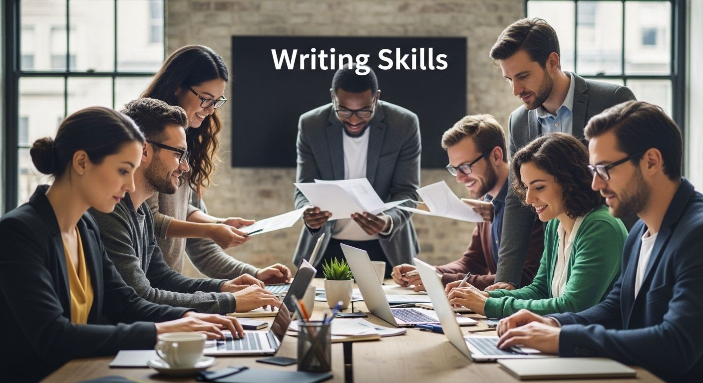 professional writing office teamwork