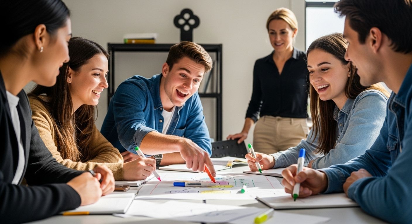 diagrama conceptual aula estudiantes