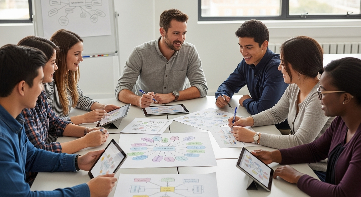 aprendizaje visual, estudiantes, colaboración educativa